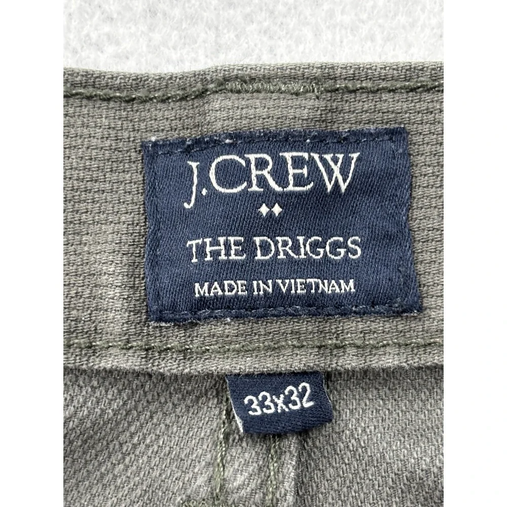 J.Crew‎ The Driggs Slim Fit Bedford Cord Pants Mens 33x32 Olive Green E0353